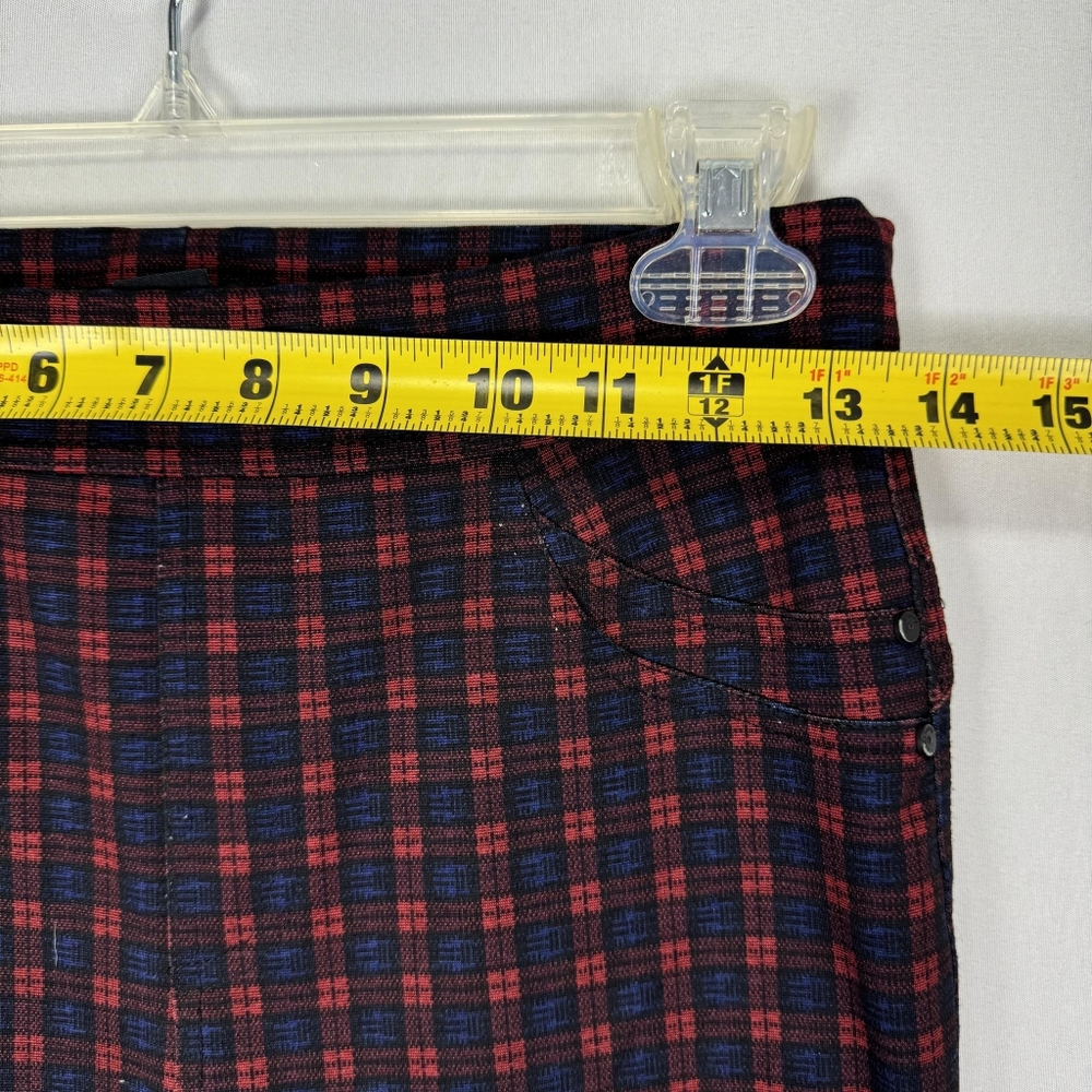 Anthropology Sanctuary Findley Plaid Red and Blue Leggings Size Small - Picture 10 of 14